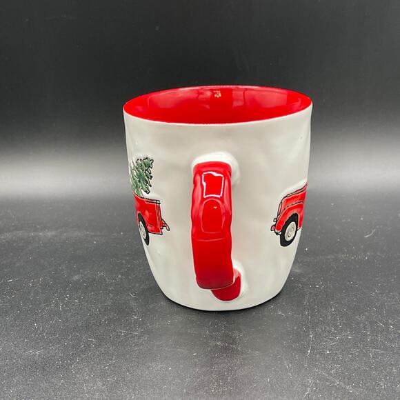 Christmas Coffee Mug Little Red Truck With A Tree Spectrum Designz 17 oz. EUC - Picture 3 of 7